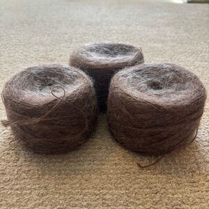 Kraemer Fountain Hill Brushed Mohair Yarn 3 Skeins Bear Cub Lot 13470 - 560yds